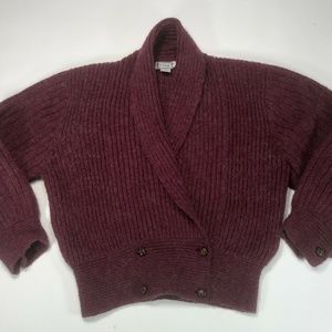 Vintage DD Sloane Womens Marron Botton Down Sweate